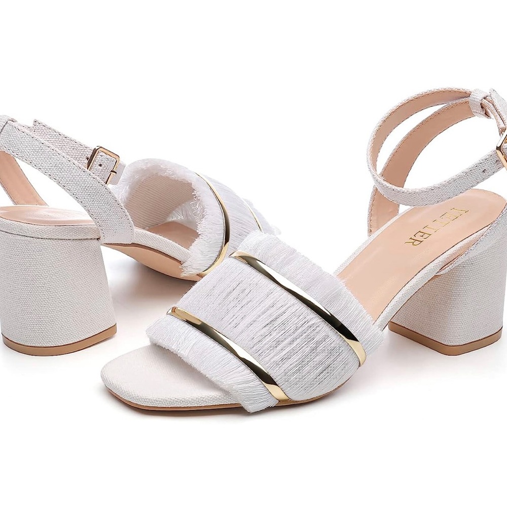 Women's Open Toe High Chunky Heel Sandals Ankle Strap Shoes Block High Heel Sz5